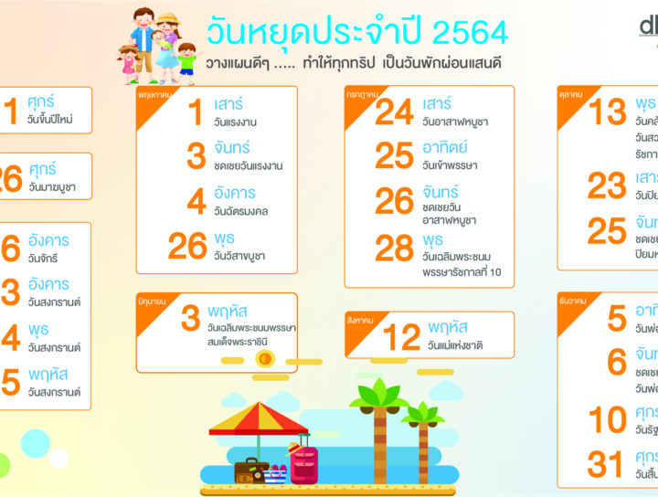 วันหยุด 2564