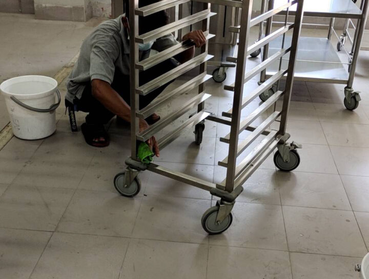 ทำความสะอาดศูนย์ซ่อมบำรุงรถไฟฟ้าสายสีแดง