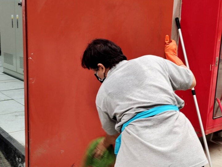 ทำความสะอาดศูนย์ซ่อมบำรุงรถไฟฟ้าสายสีแดง