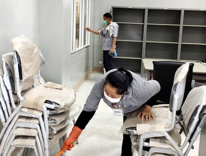 ทำความสะอาดศูนย์ซ่อมบำรุงรถไฟฟ้าสายสีแดง