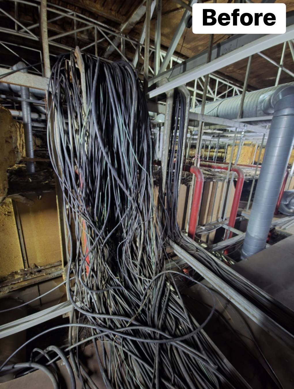 Before and After งานรื้อถอนระบบเดิมก่อนและหลังเคลียร์พื้นที่